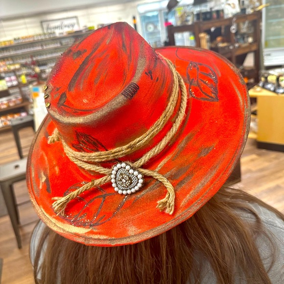 Designer Cowboy Painted Rope Rodeo Hat - Picture 9 of 9